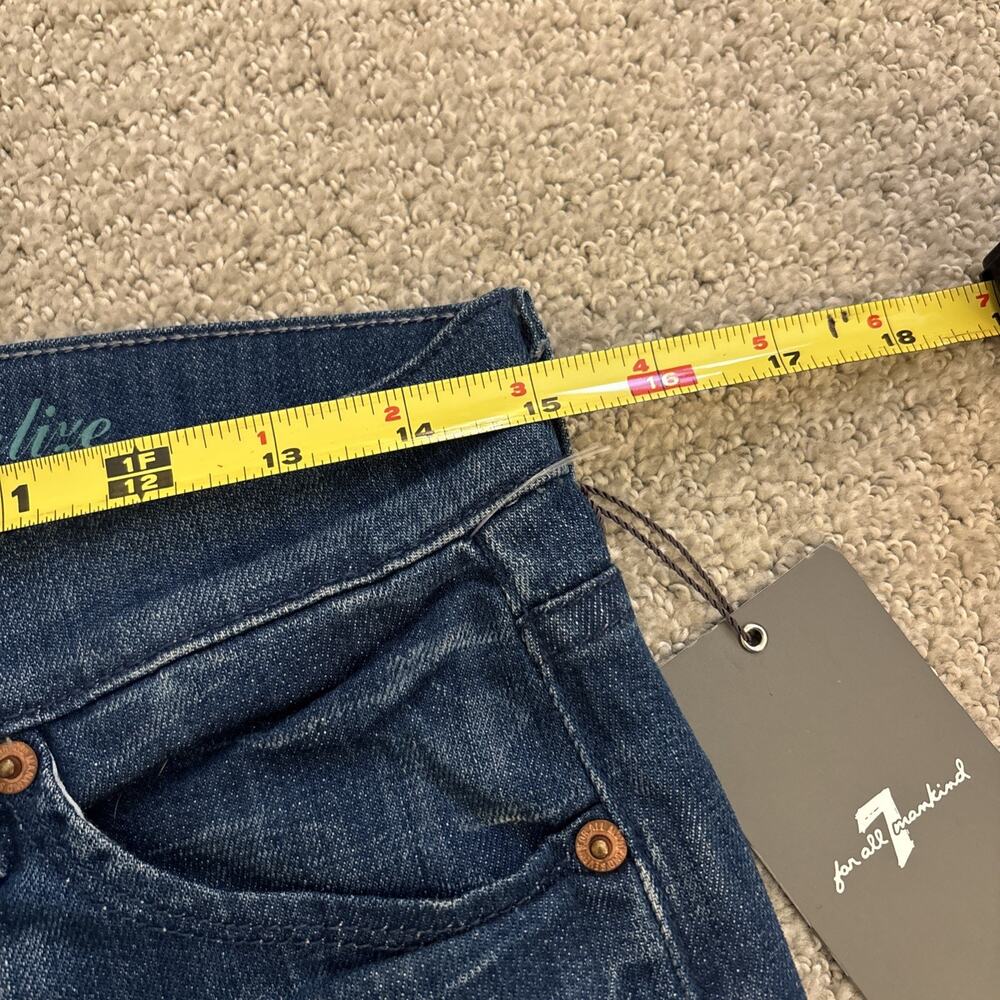7 For All Mankind Charlize Slim Flare Jeans Women's Size 28 NWT Western Cowgirl - Picture 6 of 11